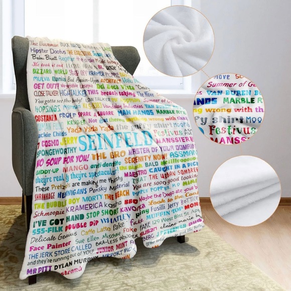 Seinfeld 50in x 80in Blanket Comfort Warmth Soft Plush Throw. Brand New - Picture 3 of 4